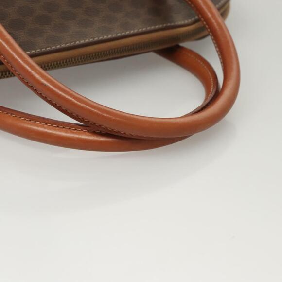 CELINE Macadam Canvas Hand Bag Pvc Leather Brown Gold - Picture 7 of 12